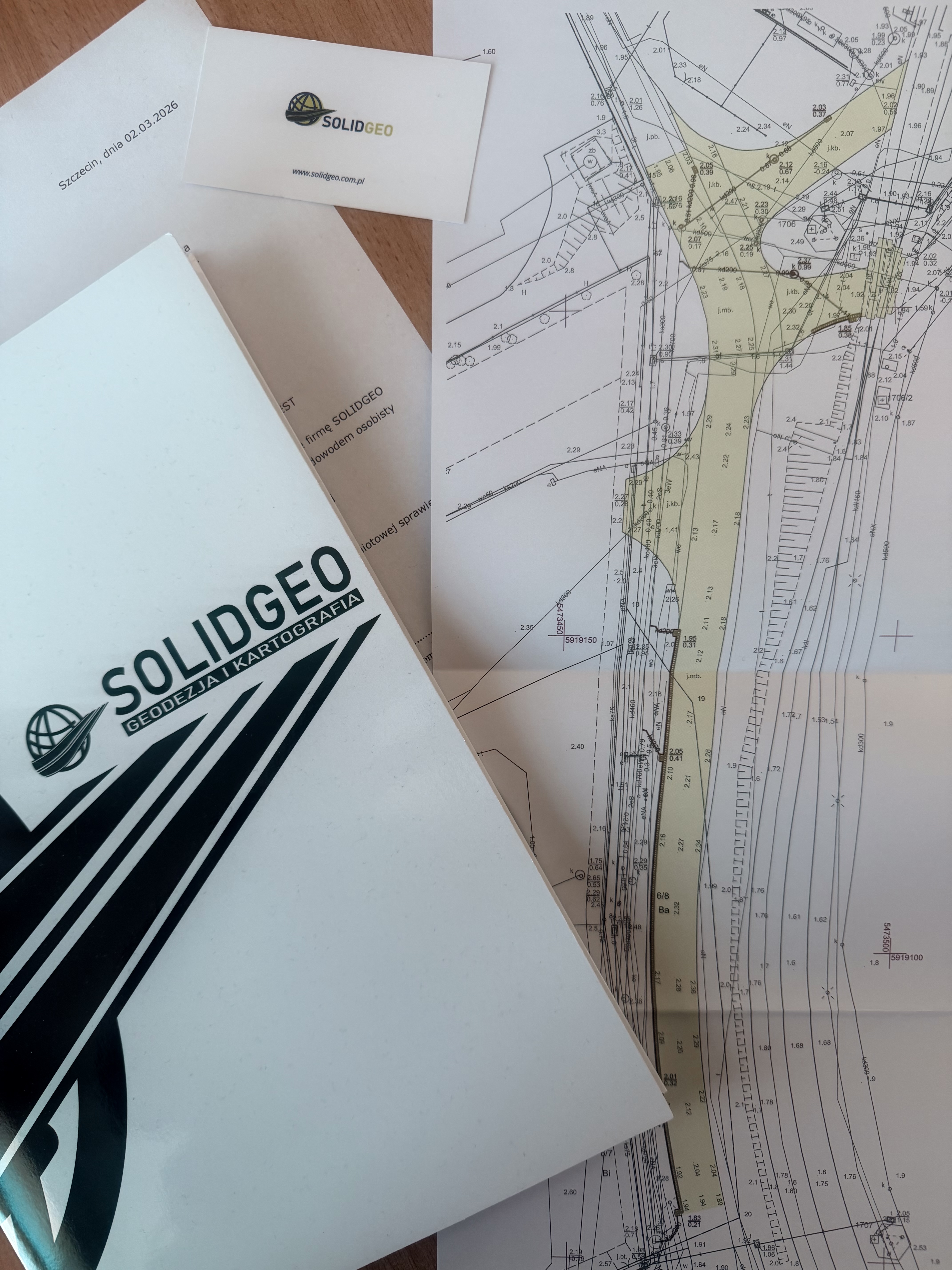 Mapy z projektem podziału nieruchomości